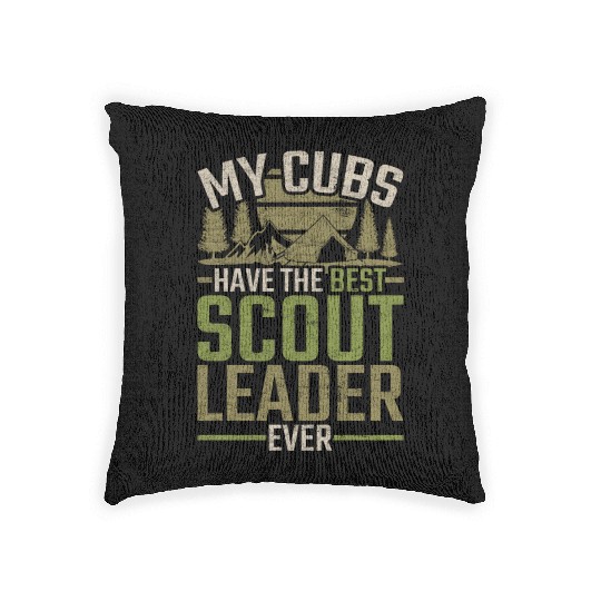 My Cubs Have The Best Scout Leader Ever Woven Pillows