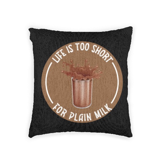 I Love Chocolate Milk Lover Funny Chocolate Milk Woven Pillows