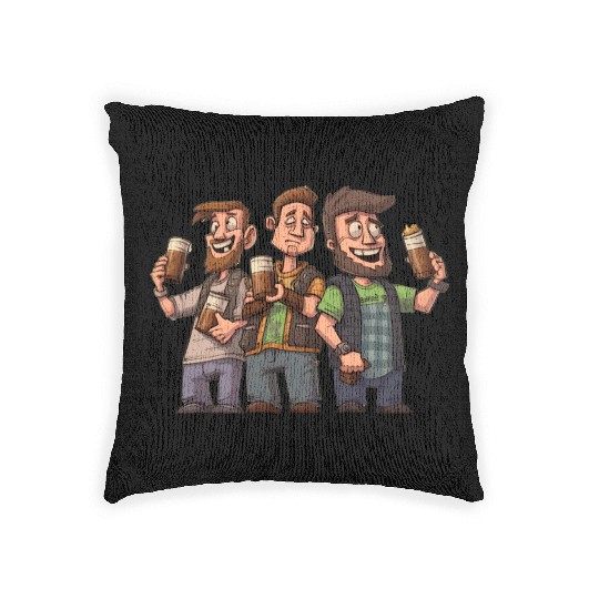 Brew Crew: Unleashing the Beer Gang's Spirit Woven Pillows