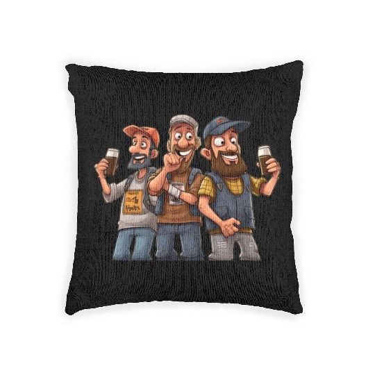 Brew Crew: Unleashing the Beer Gang's Spirit Woven Pillows