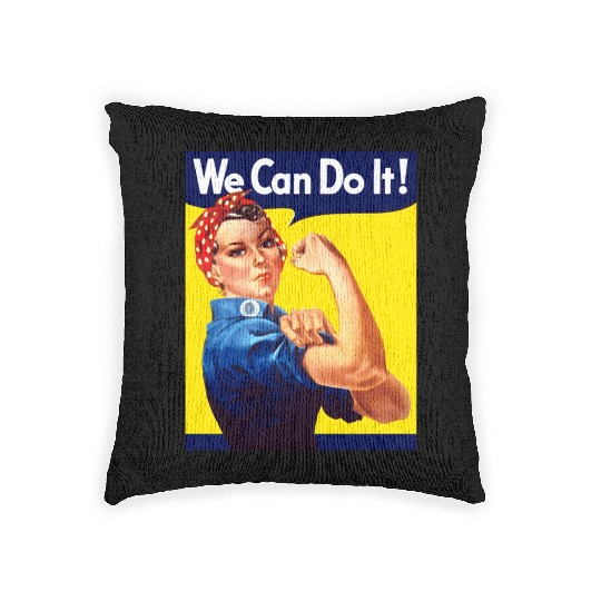 Rosie The Riveter We Can Do It Woven Pillows