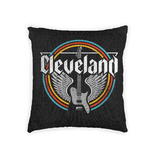Cleveland Ohio Rock Music Woven Pillows