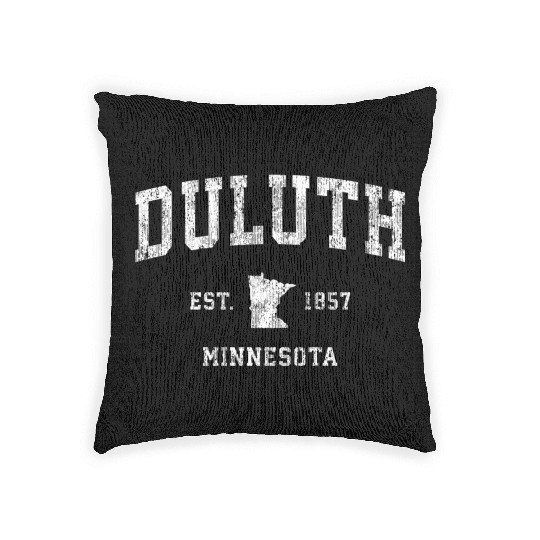 Duluth Minnesota Mn Athletic Sports Woven Pillows