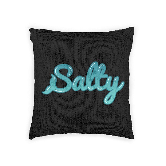 Salty Triggered Mermaid Sailor Open Ocean Water Woven Pillows