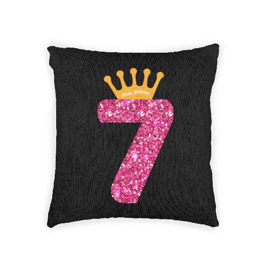 Happy 7Th Party 7 Bday Woven Pillows