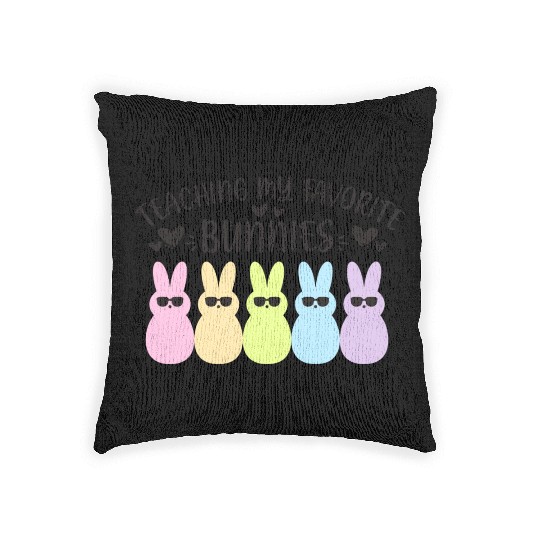 Teaching Favorite Bunnies Teacher Easter Woven Pillows