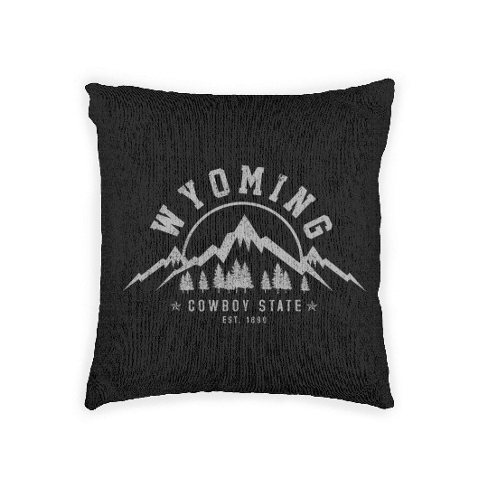 Wyoming The Cowboy State Est 1890 Moains Woven Pillows