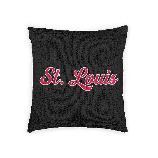 St Louis 1970S Wordmark Script Woven Pillows