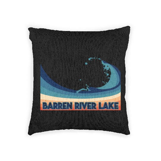 Barren River Lake Kentucky Boating Sailing Fishing Woven Pillows