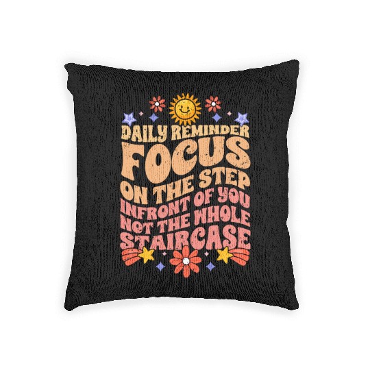 Groovy Daily Reminder Positive Affirmation Woven Pillows