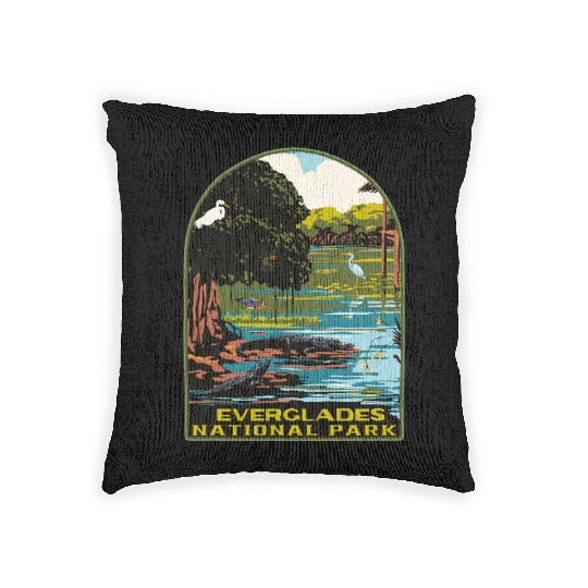 everglades national park Woven Pillows