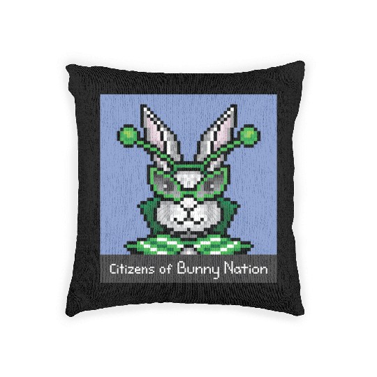 Citizens of Bunny Nation NFT #88 Artwork Woven Pillows