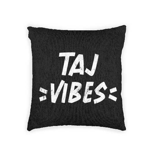 Taj Vibes Squad Family Reunion First Last Name Woven Pillows