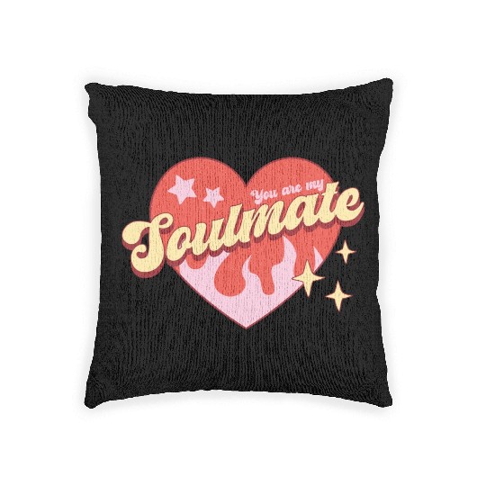 Soulmate heart valentine sublimation trending Woven Pillows