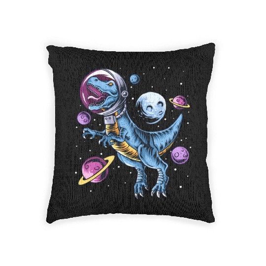 Dinosaur Astronauts Science Fiction Science Woven Pillows
