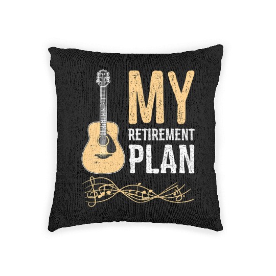 My Retirement Plan Guitar Woven Pillows