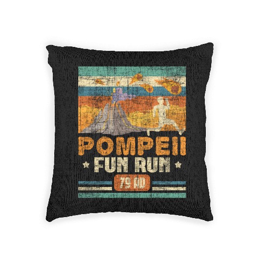 Pompeii Fun Run - Geography Volcanologist Woven Pillows