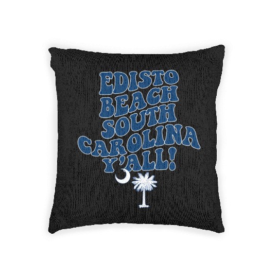 Edisto Beach South Carolina Y'All Sc Southern Woven Pillows