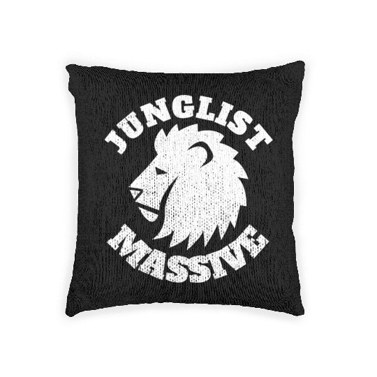 Junglist Music DnB EDM Drum N Bass Lion Woven Pillows