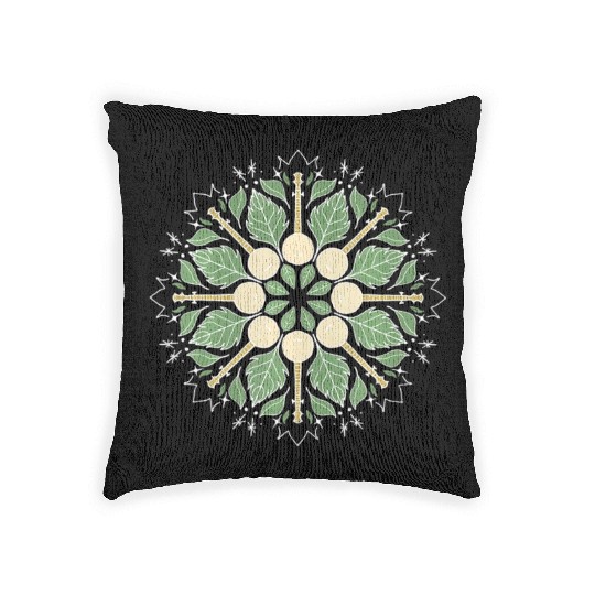 Banjo Mandala Bluegrass Mindfulness & Nature Woven Pillows
