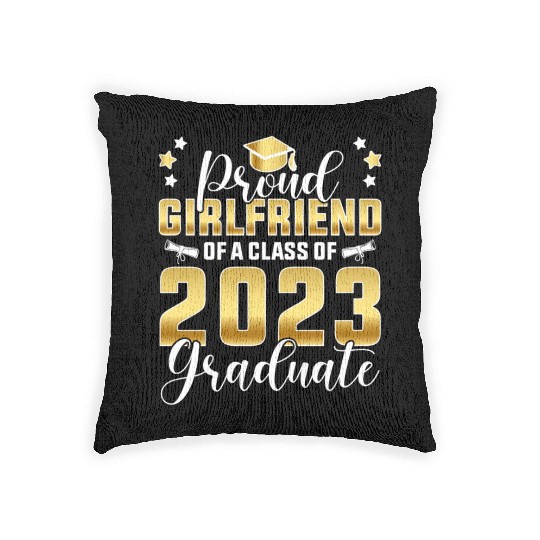 Proud Friend Of A Class Of 2023 Graduate Senior Woven Pillows