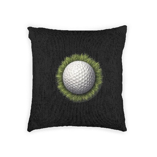 Golf Ball Green Grass Golfer Golf Player Golfing Woven Pillows