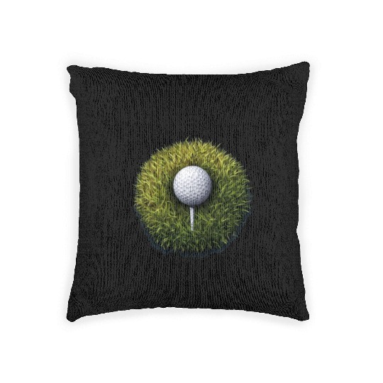 Golf Ball Green Grass Golfer Golf Player Golfing Woven Pillows