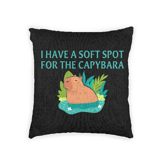 I Have A Soft Spot For The Capybara Woven Pillows