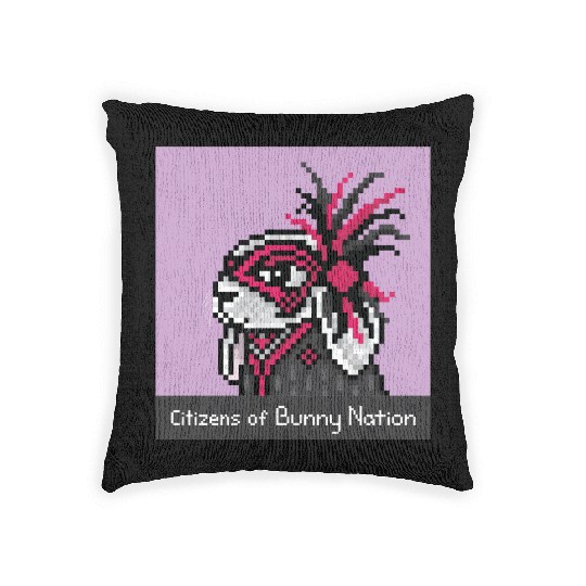 Citizens of Bunny Nation NFT #35 Artwork Woven Pillows