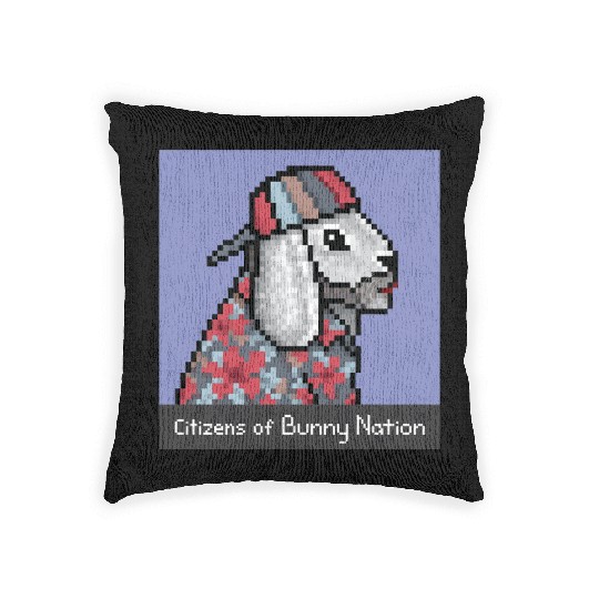 Citizens of Bunny Nation NFT #31 Artwork Woven Pillows