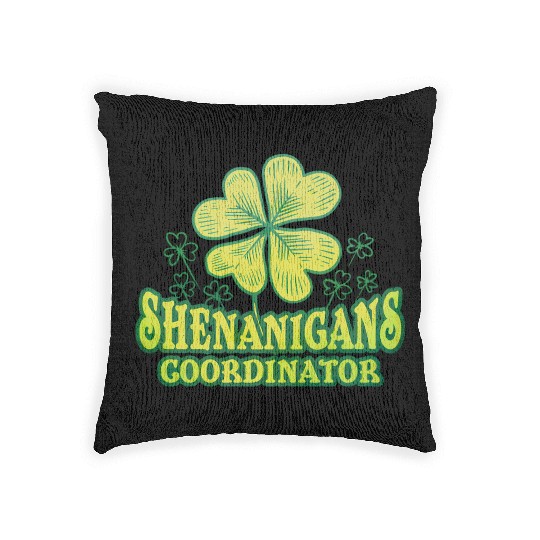 Shenanigans Coordinator St Patrick'S Day Shamrock Woven Pillows