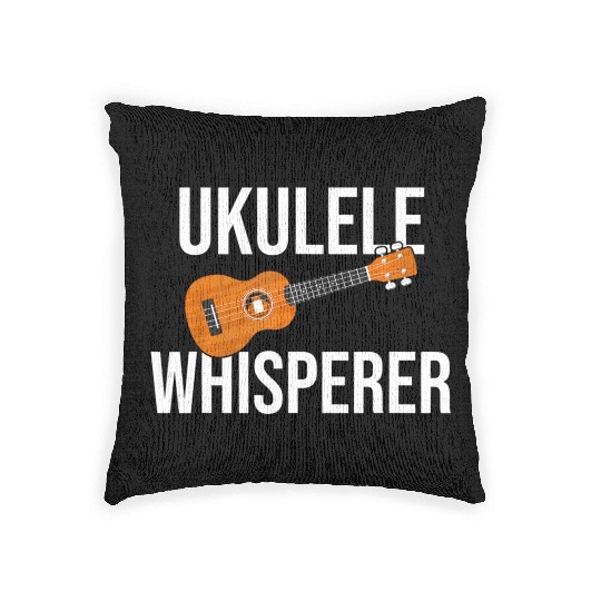 Ukulele Whisperer Guitar Player Music Lover Woven Pillows