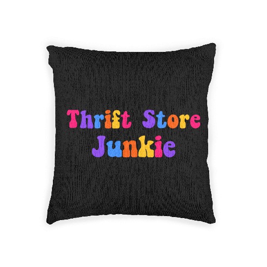 Thrift Store Junkie ice cream Woven Pillows