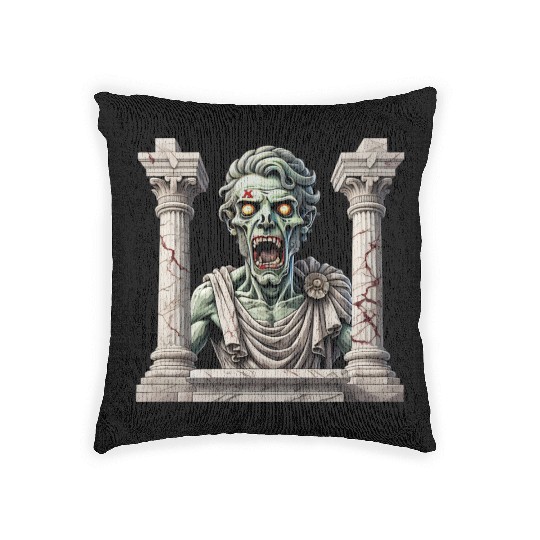 Lord zombie. Marble zombie artistic Woven Pillows