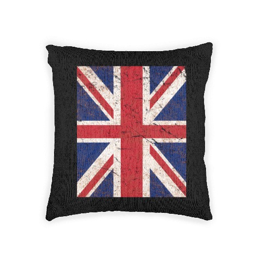 Union Jack Flag Woven Pillows