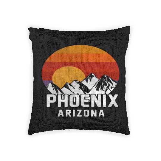 Phoenix Arizonna Mountain Sunset Woven Pillows
