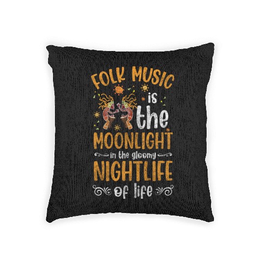 Folk Music Party Orchestra Singing Woven Pillows