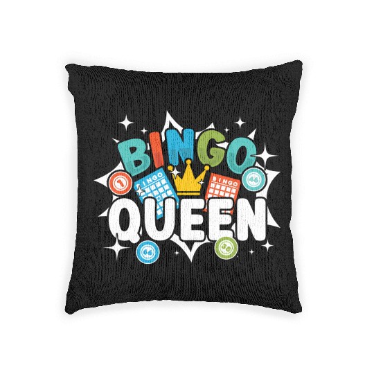 Bingo Player Bingo Woven Pillows