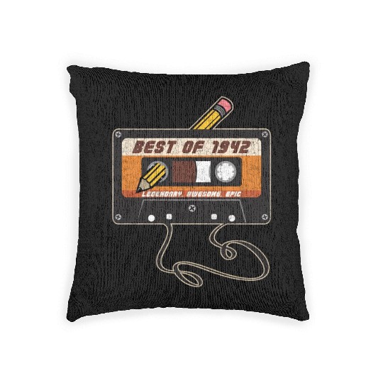 Best Of 1942 Vintage Edition Cassette Tape Woven Pillows
