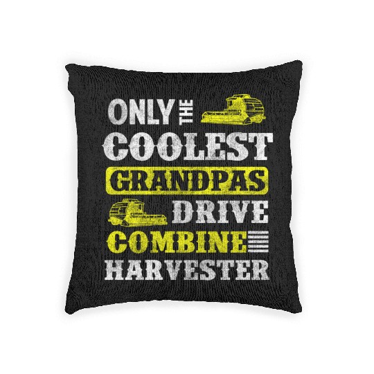 Harvest Field Worker Tractor Farmer Woven Pillows