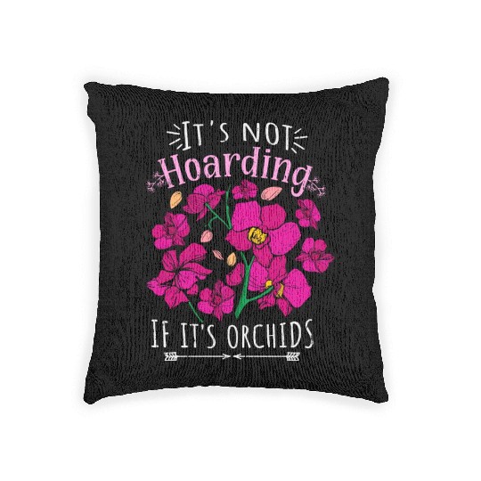 Orchids Plant Lover Women Flowers Gift Florist Woven Pillows