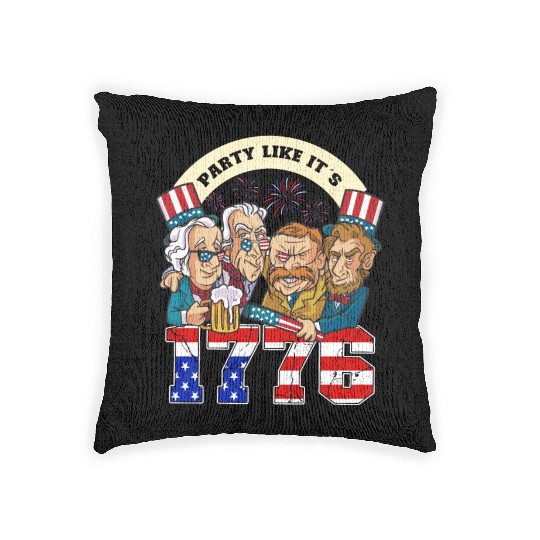 Party like it's 1776 USA Presidents Patriot Woven Pillows
