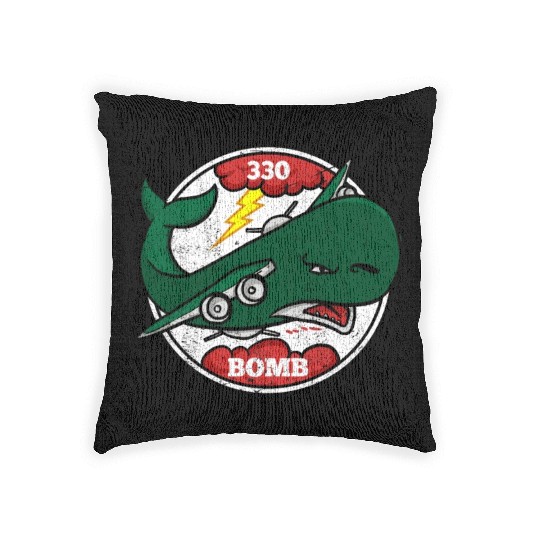330th Bomb Squadron Patch Vintage Military WWIImil Woven Pillows