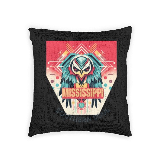 Mississippi vibes Woven Pillows