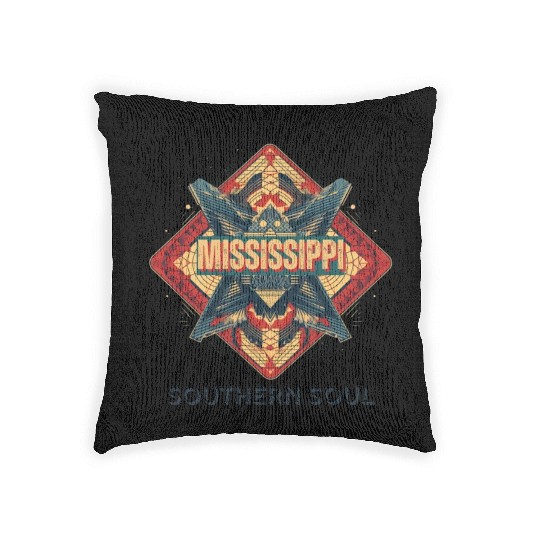 Mississippi vibes Woven Pillows