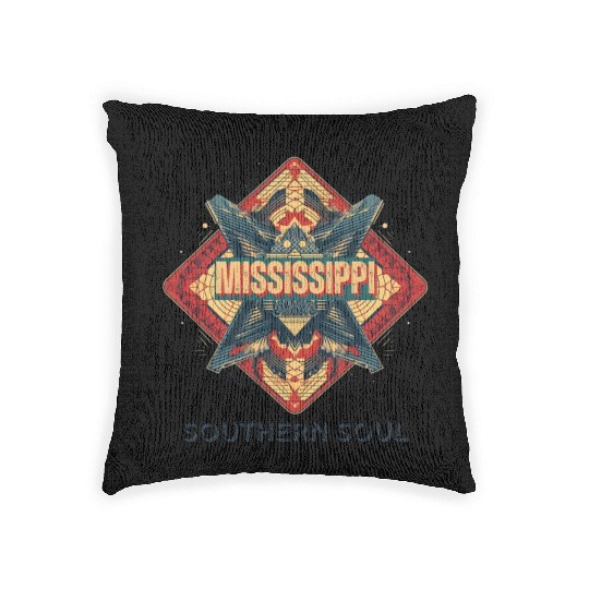 Mississippi vibes Woven Pillows