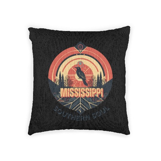 Mississippi vibes Woven Pillows