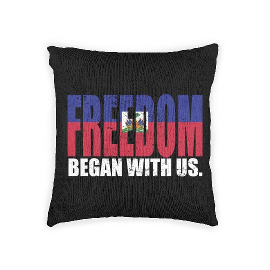 Haitian Pride Freedom Began With Us Haiti Woven Pillows