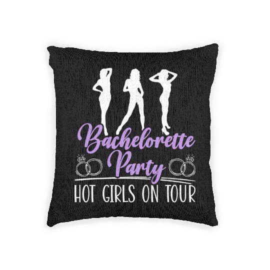 Bachelorette Party Hen Night Wedding Day Team Woven Pillows