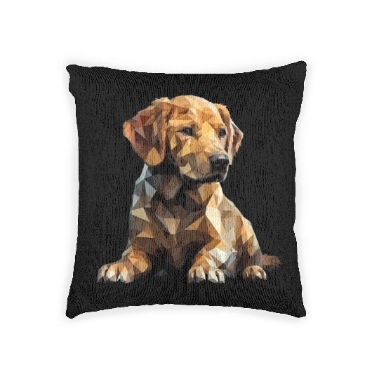 Golden Retriever Puppy Dog Woven Pillows